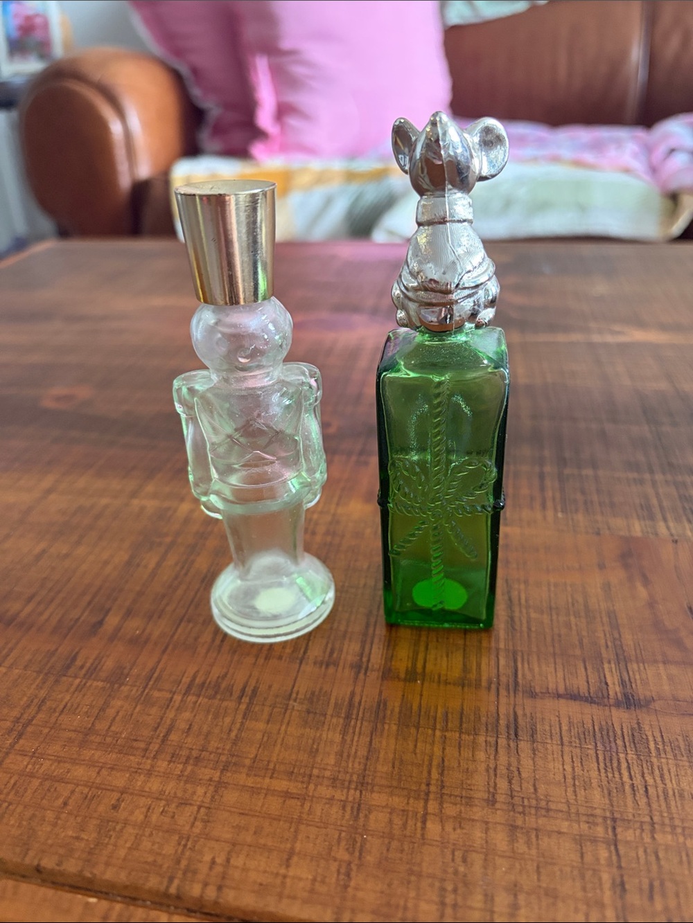Avon Vintage Christmas Empty Perfume Bottles (set of 2)